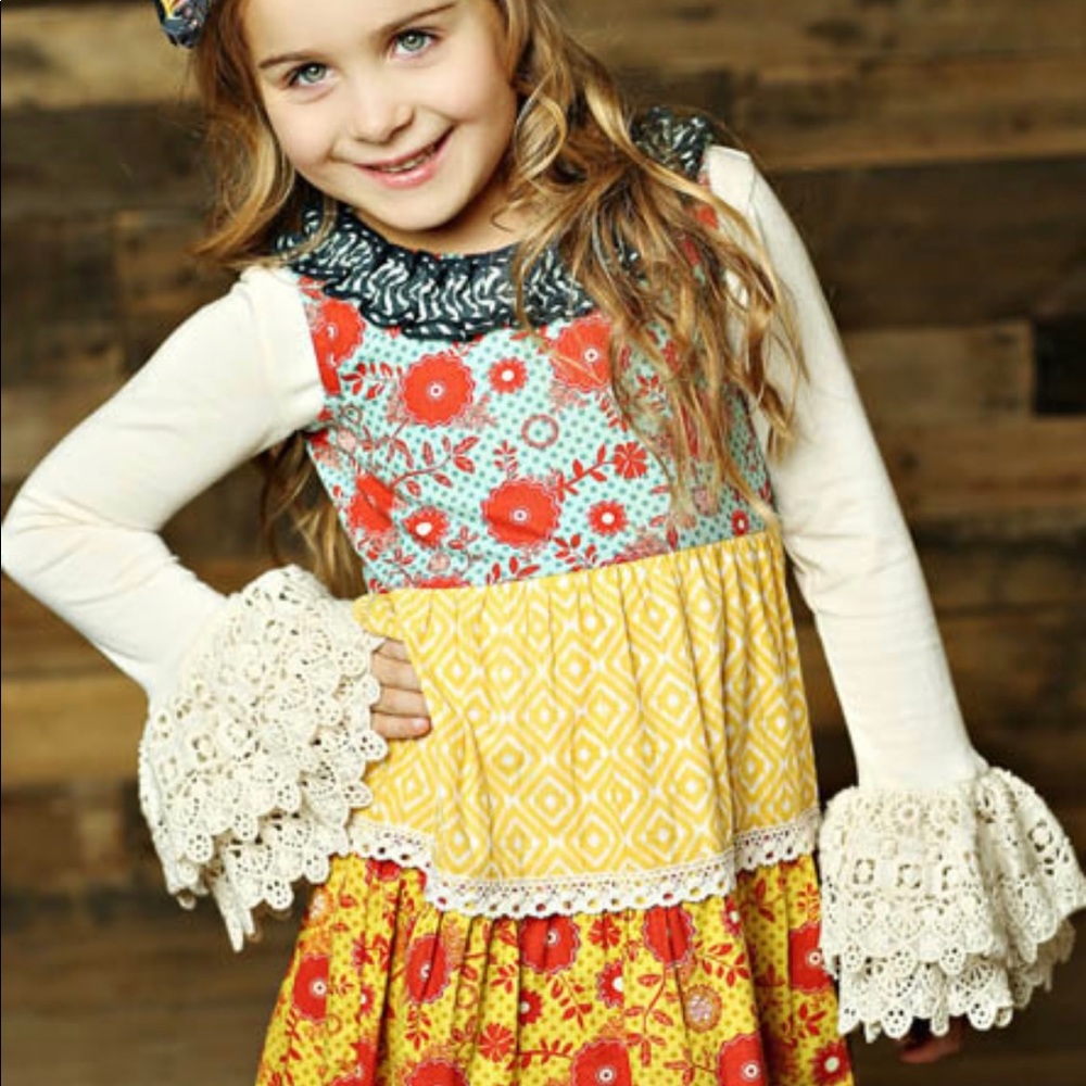 Mustard Pie girls size 8 Vanilla Ruby top Vguc